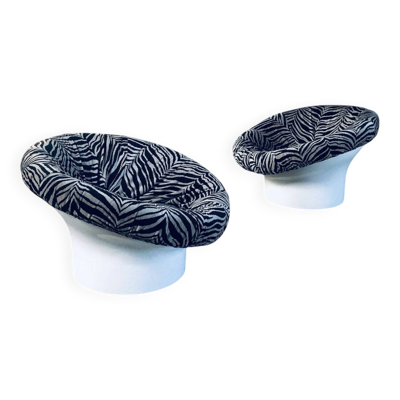 Space Age Krokus Pod Lounge Chairs by Lennart Bender for Dux, Sweden, 1968, Set of 2