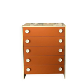 Space Age Orange Chest of Drawers