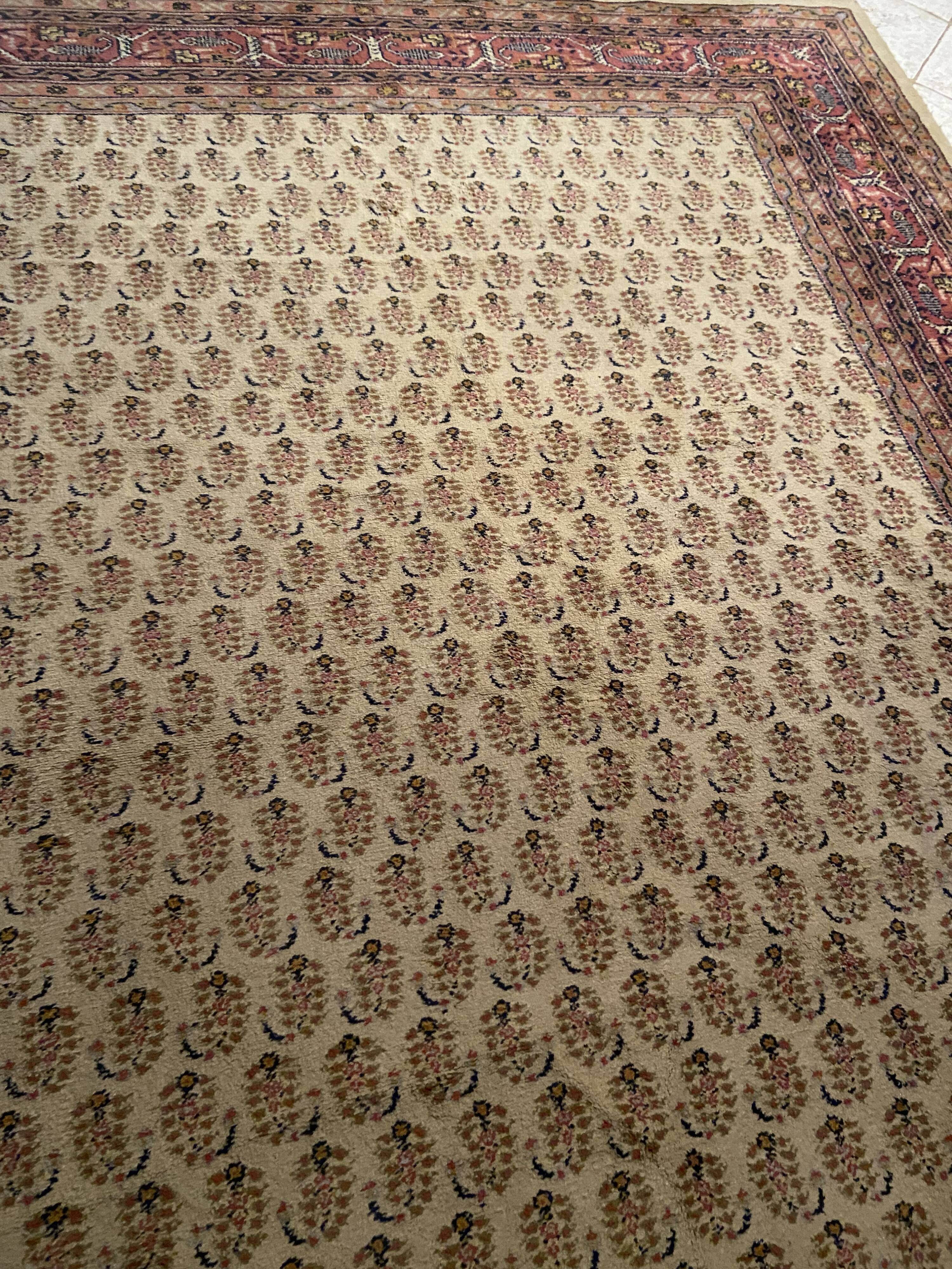 Oriental wool rug entirely handmade