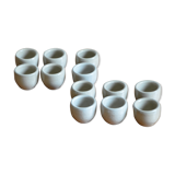 Lot of 12 grey sandstone snail buckets