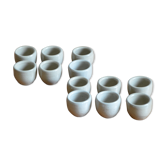 Lot of 12 grey sandstone snail buckets