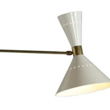 Italian articulable white wall lamp