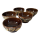 Set of 5 vintage enameled bowls – Chic terracotta ambiance
