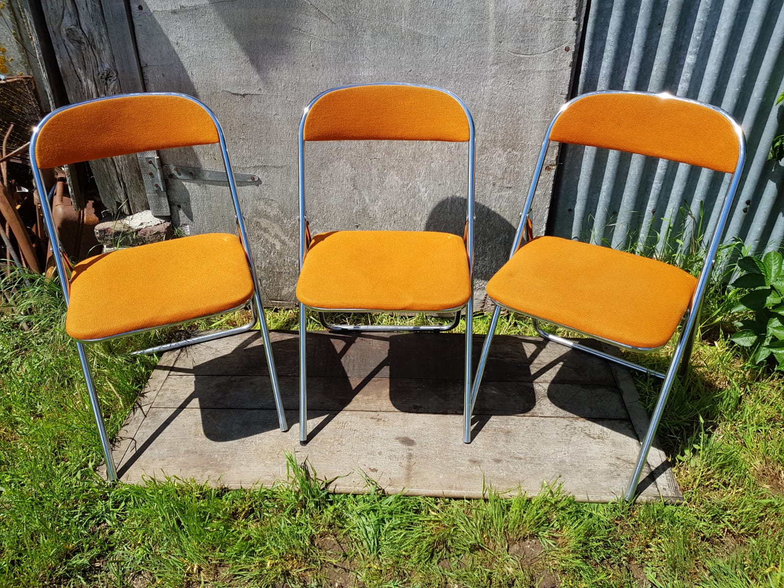 Former lafa aurillac metal chromé pliante chairs