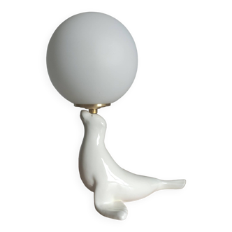 Vintage sea lion lamp