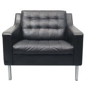 1960s leather chair black