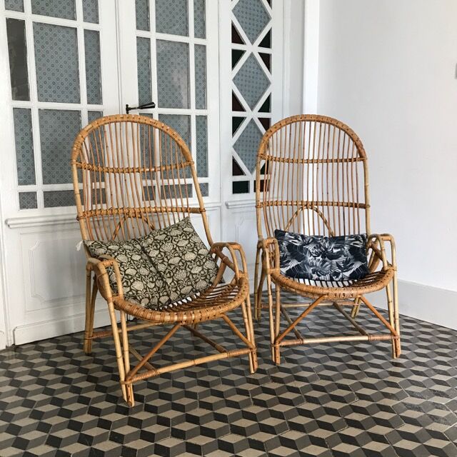 Armchair in rattan