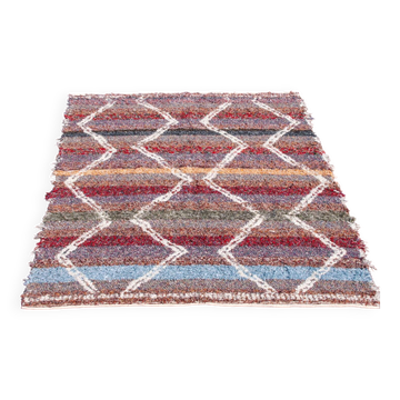 Tapis artisanal en coton recyclé - Réversible - Multicolor