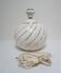 Ceramic lamp white and gold Italian design 70s / 80s