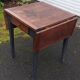 Drop-leaf table with oak top