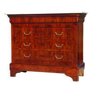 Ancienne commode en acajou - blanc