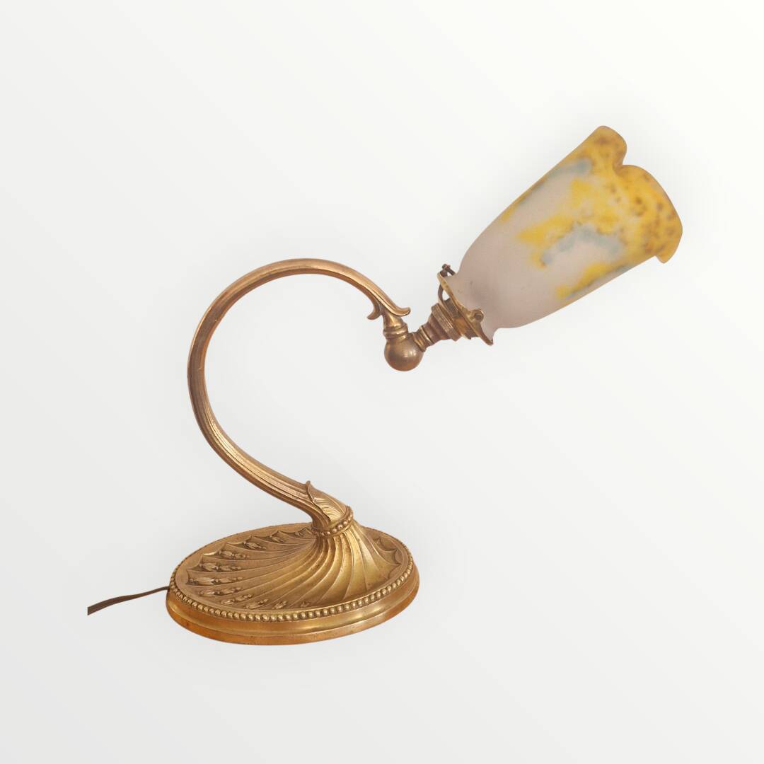 Art Nouveau lamp - Bronze and glass paste signed MüllerFrères - Circa 1910