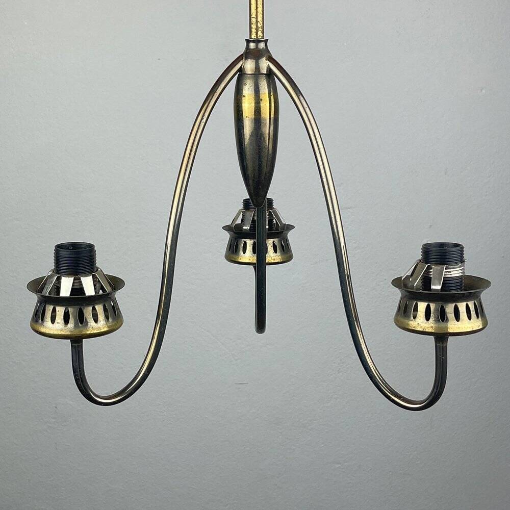 Vintage brass chandelier Italy 1960s