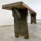 Authentic wooden bench from the Czech Republic