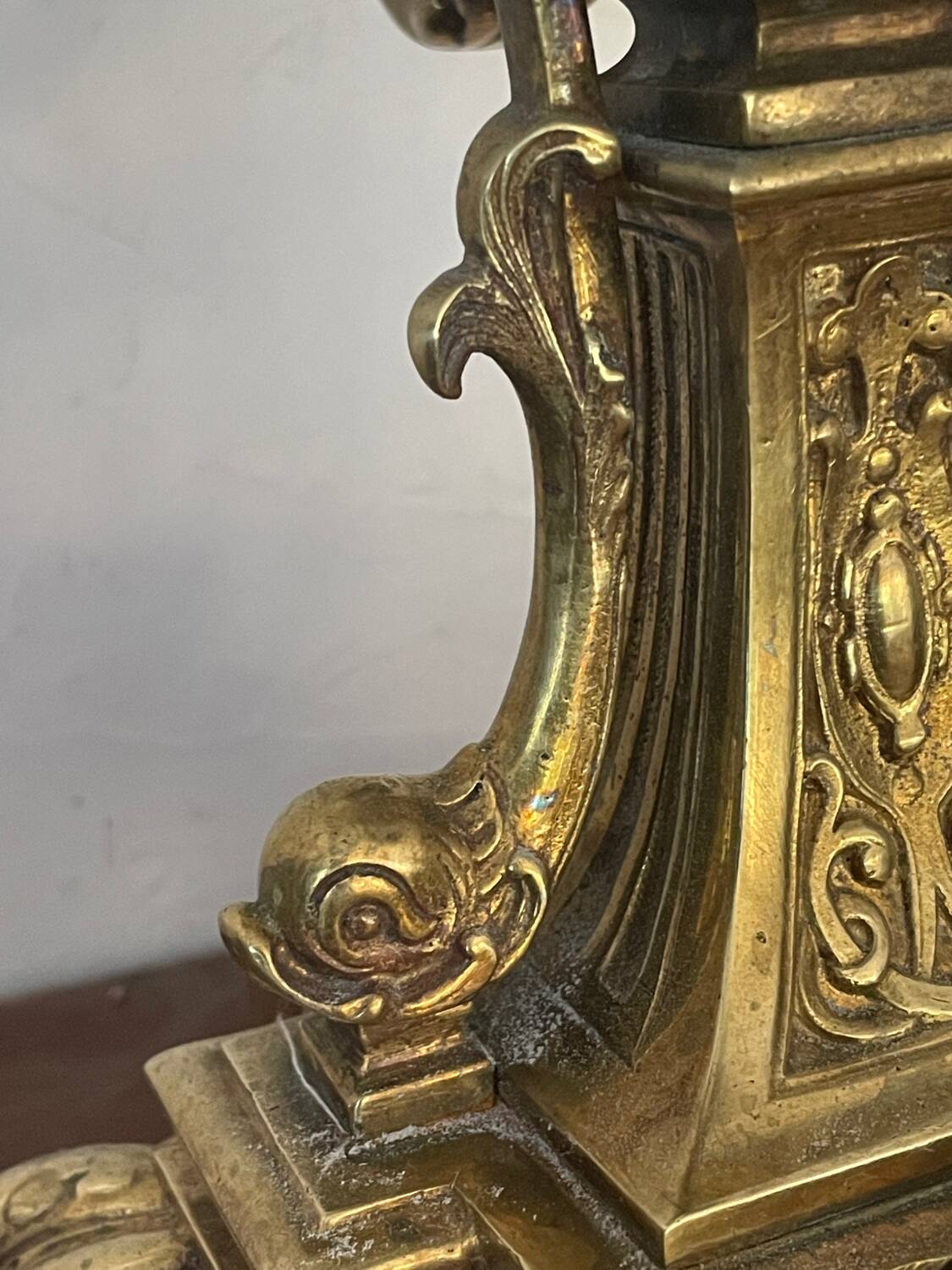 19th century gilded bronze candlestick