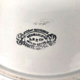 Hand-painted earthenware decorative dish Creil & Montereau, Lebeuf Milliet 1st part 19th century