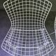 Pair of white lacquered Bertoia chairs