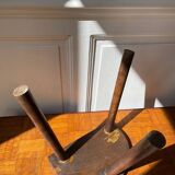 Tabouret tripode en bois