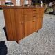 Scandinavian corner unit in teak from the 1960s.