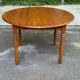 Round extendable dining table Louis Philippe in solid wood 118cm