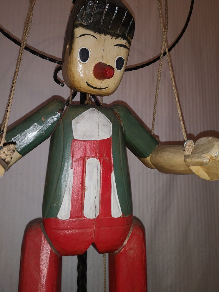 Puppet Pinocchio soft wood 1970