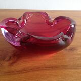 Ashtray pink Murano glass