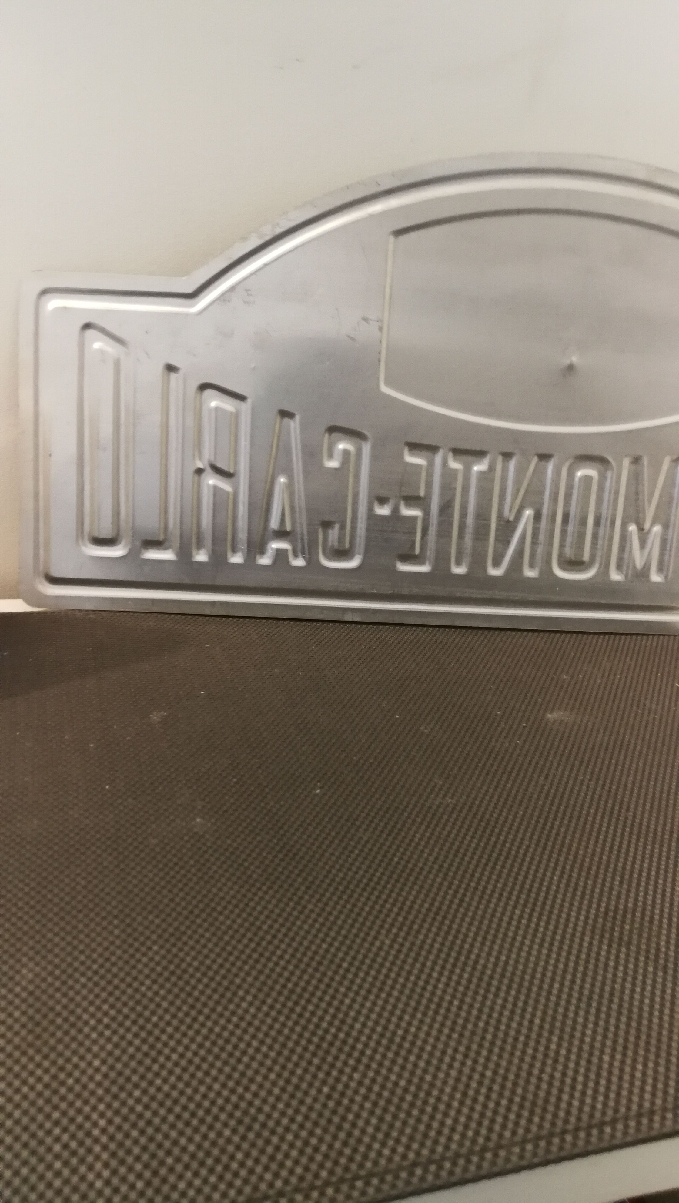 Plaque en aluminium rallye Monte-carlo assistance 787
