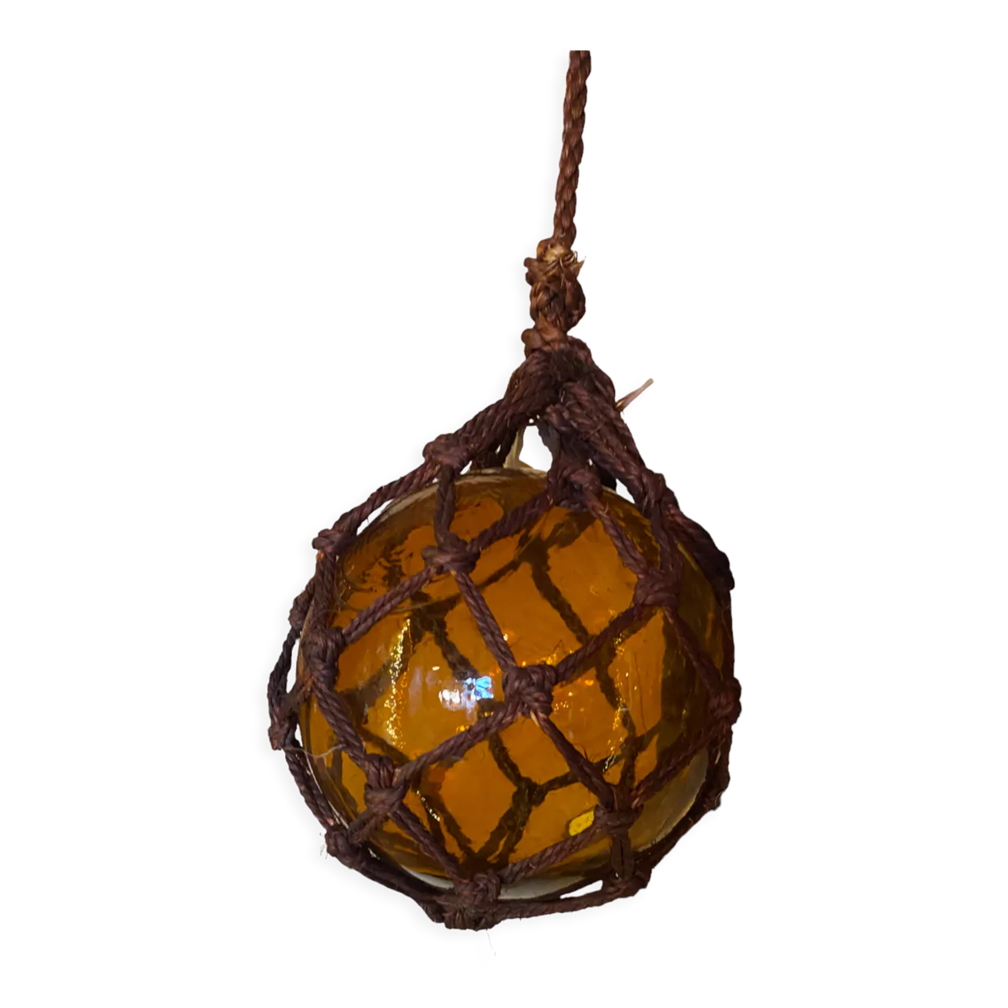 Amber blown glass float