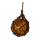 Amber blown glass float