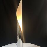 Vintage Floor Lamp • Flame • Stainless Steel • Space Age • 1970