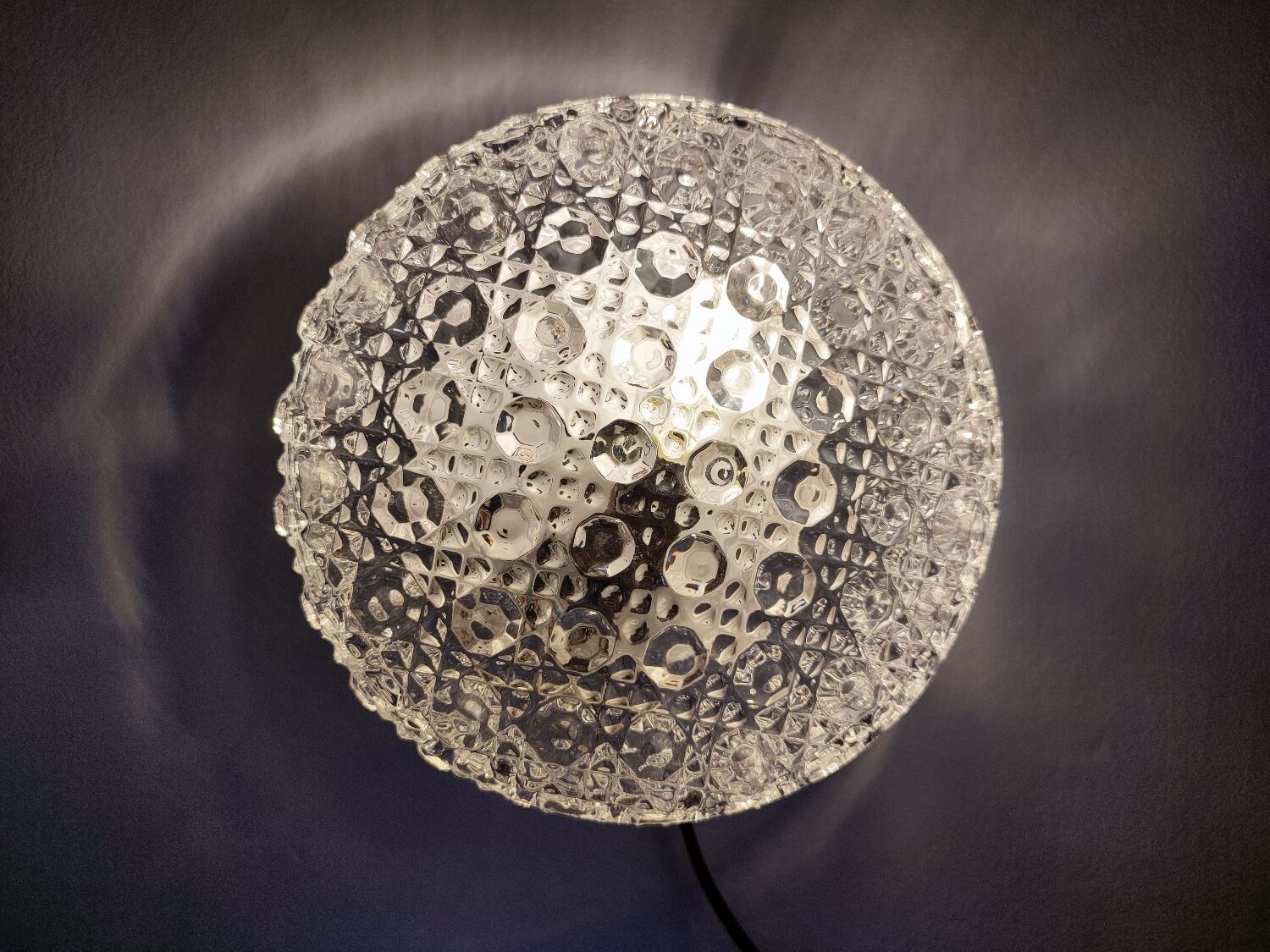 Prisma round ceiling light in vintage glass