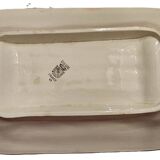 Sarreguemines - Ancien Plat A Asperges En Barbotine