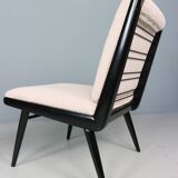 2x 'boomerang' h. mitzlaff, e. schmidt for soloform, bouclé lounge chairs, 1953