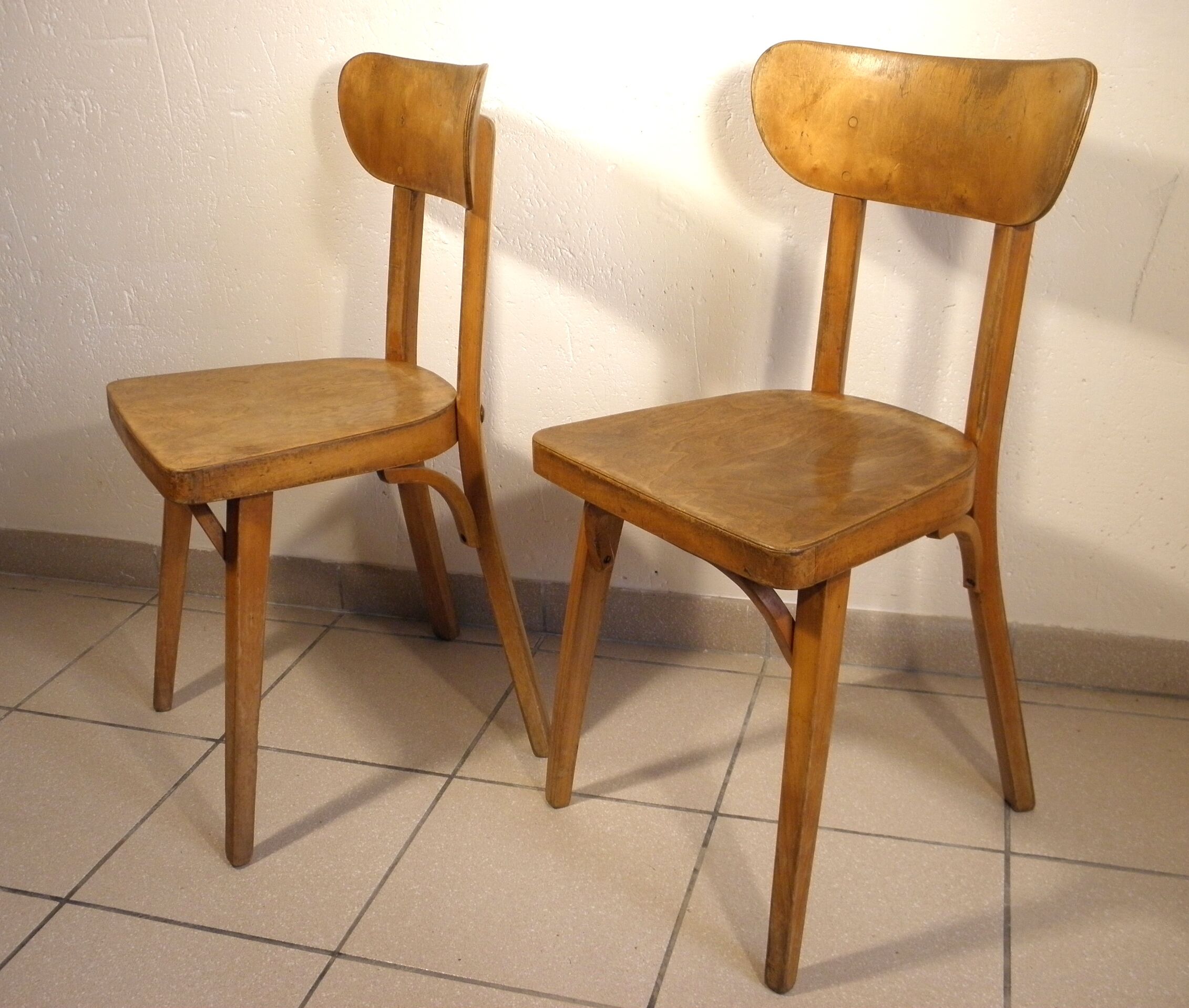 Pair of Baumann bistro chairs