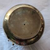 Hammered brass cache pot