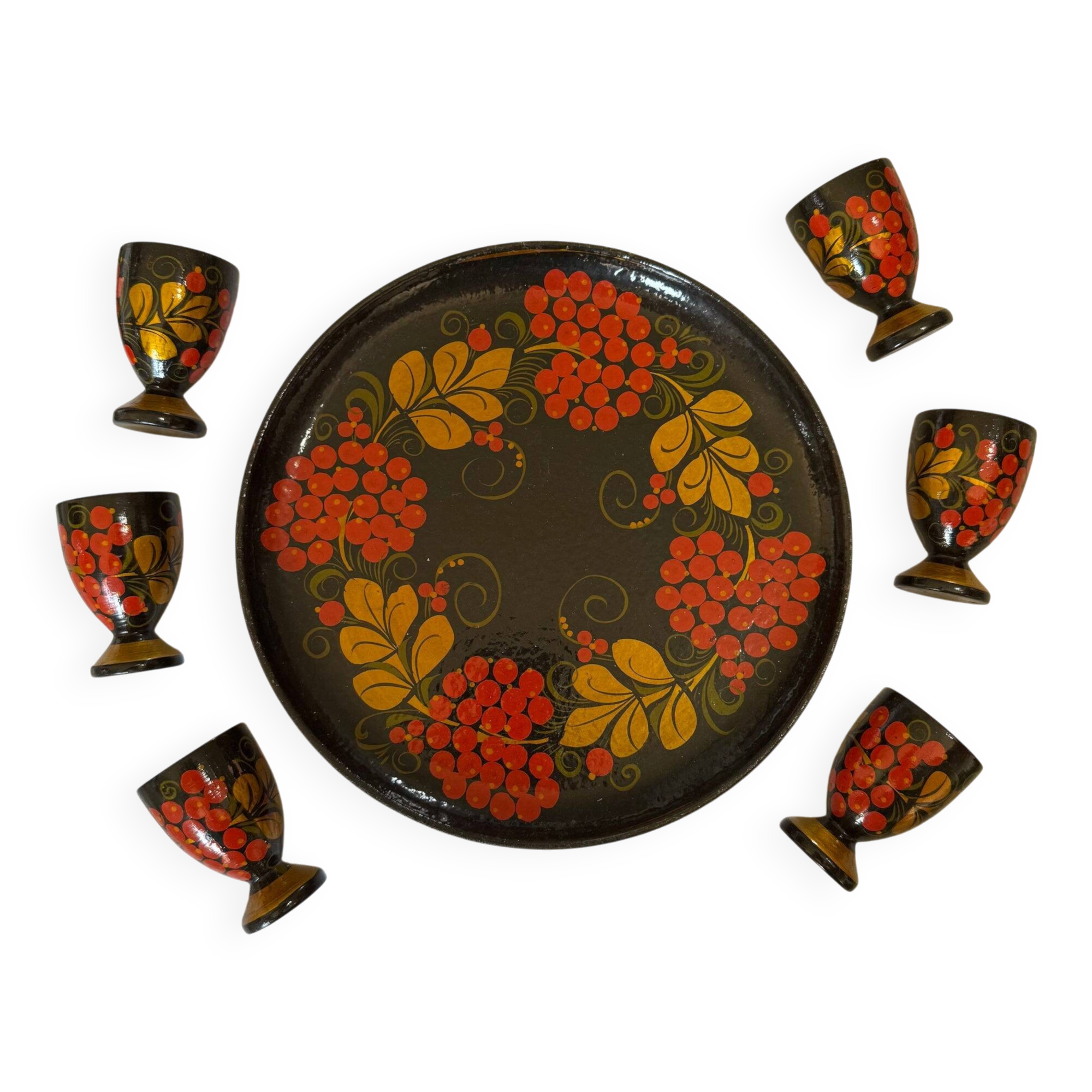 Russian service plate and glasses