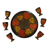 Service russe plateau et verres