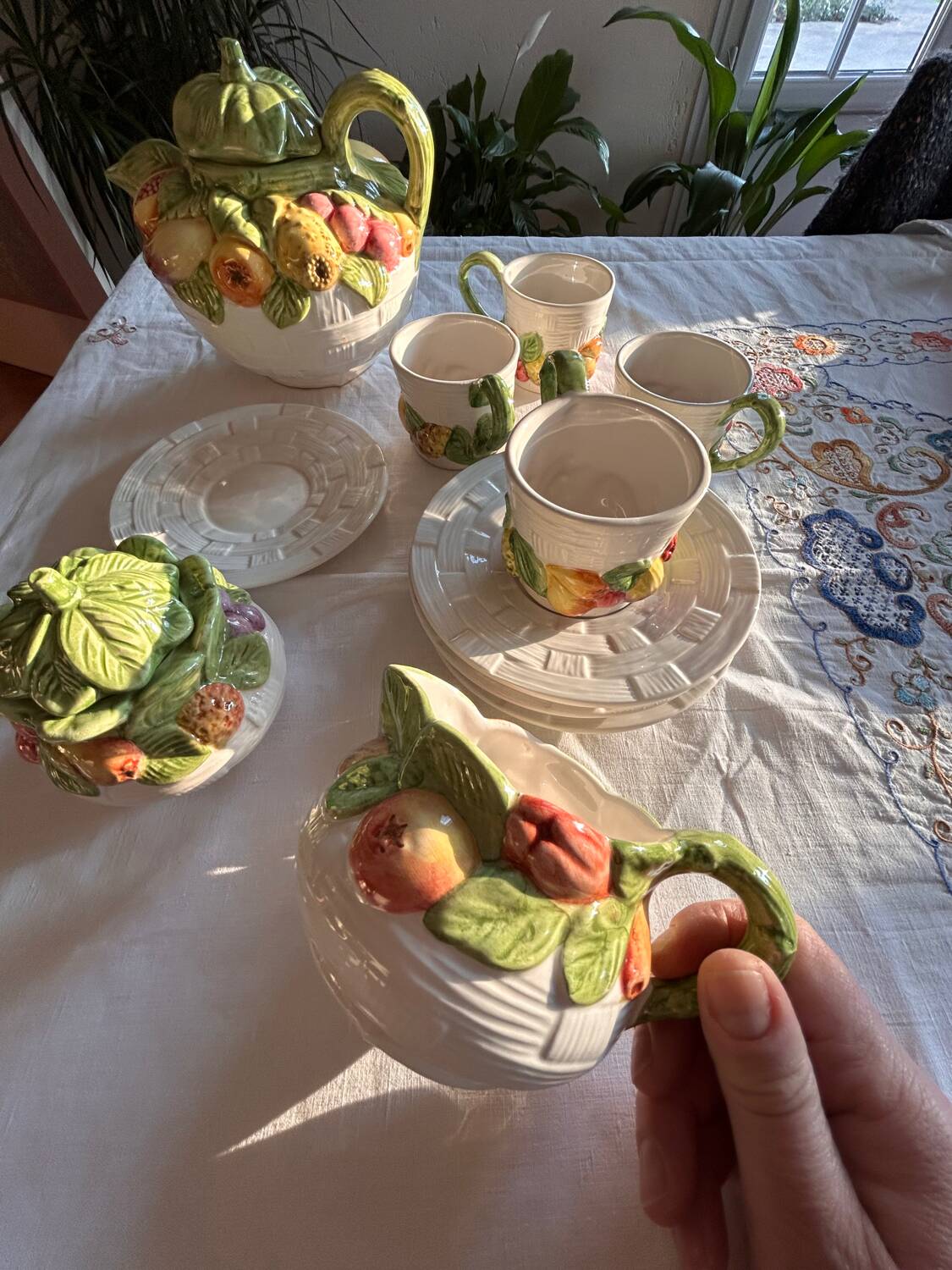 Chaumette earthenware tea service