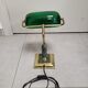 Lampe banquier de bureau marbre vert
