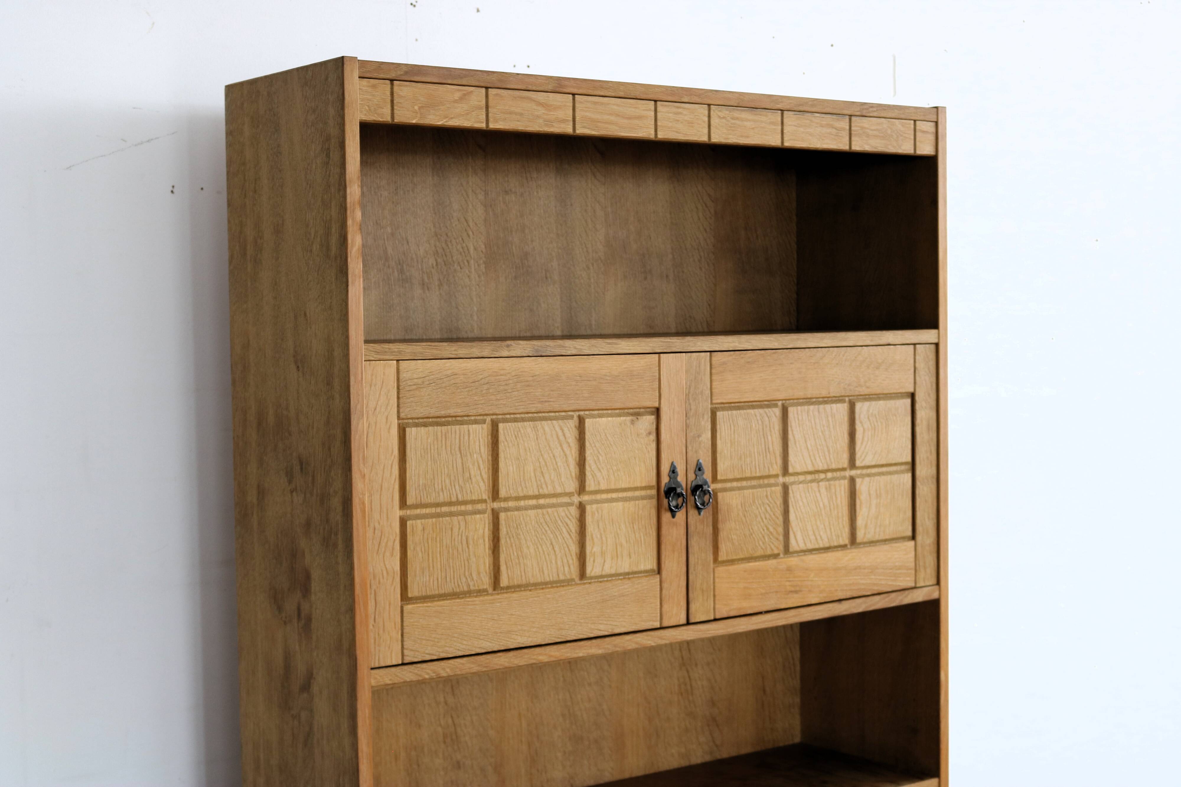 brutalist bookcase | wall cabinet | oak | 60s | Danish (2)