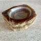 Brutalist vintage onyx marble ashtray