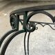 Vintage 1940s art deco marble and metal pedestal table