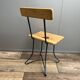 Small industrial chair, wood & metal