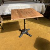 Table bistrot bois brut
