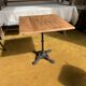 Table bistrot bois brut