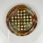 Vintage marble onyx solitaire game