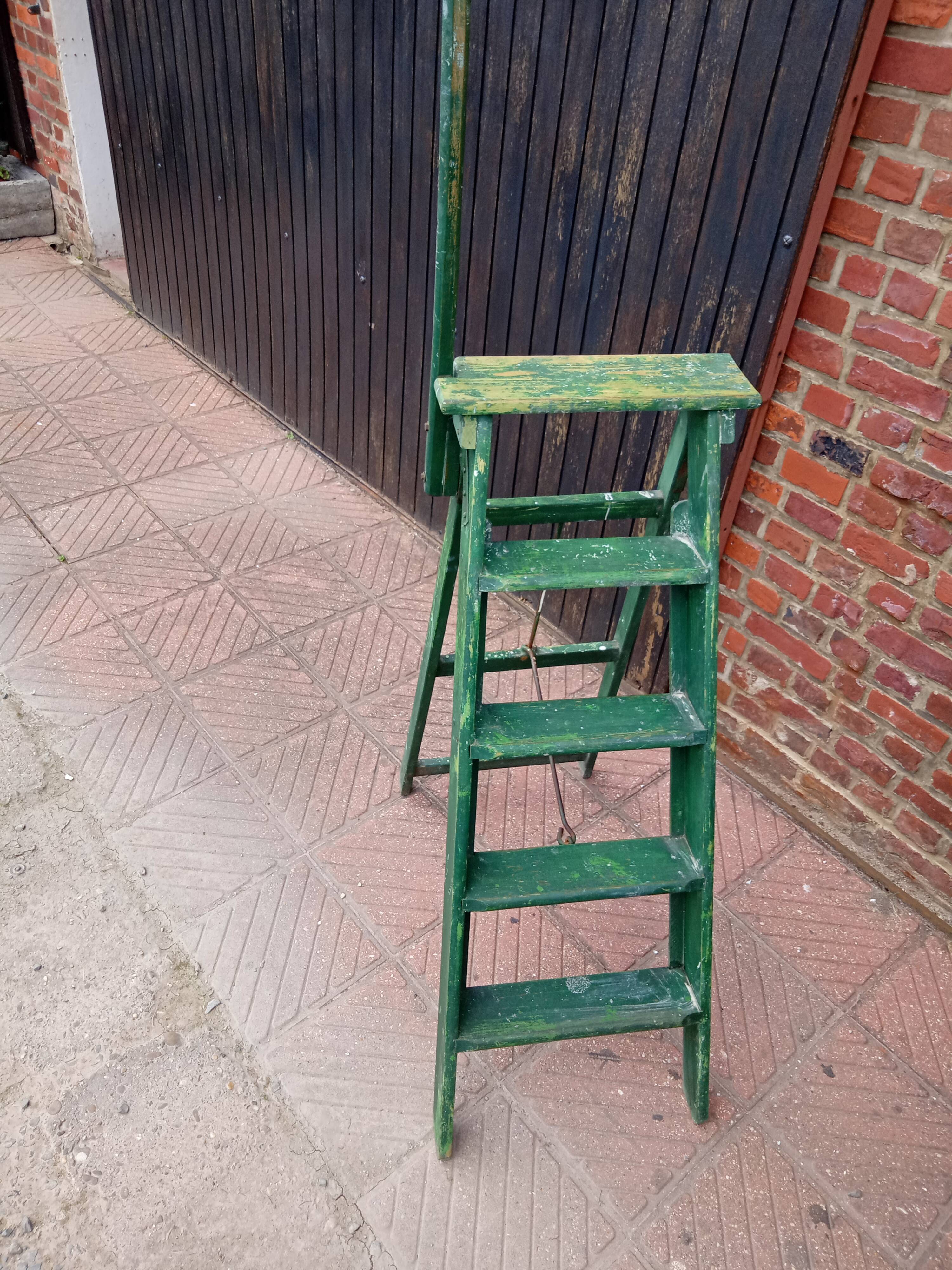 Old wooden stepladder