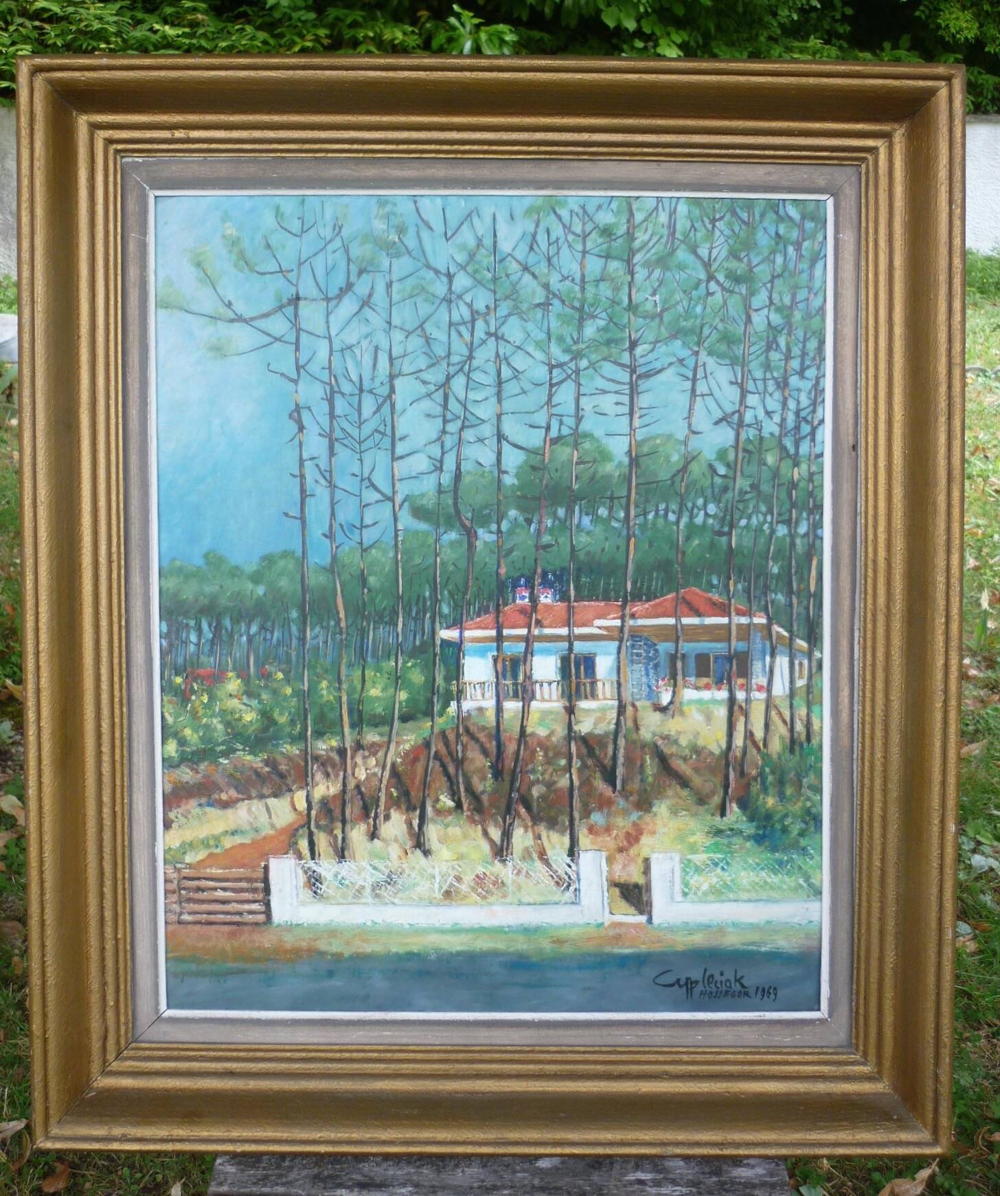 Painting Villa in the pines in Hossegor