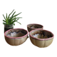 Trio Vallauris bowls in glazed stoneware