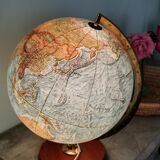 Globe terrestre années 50/60 pied en bois
